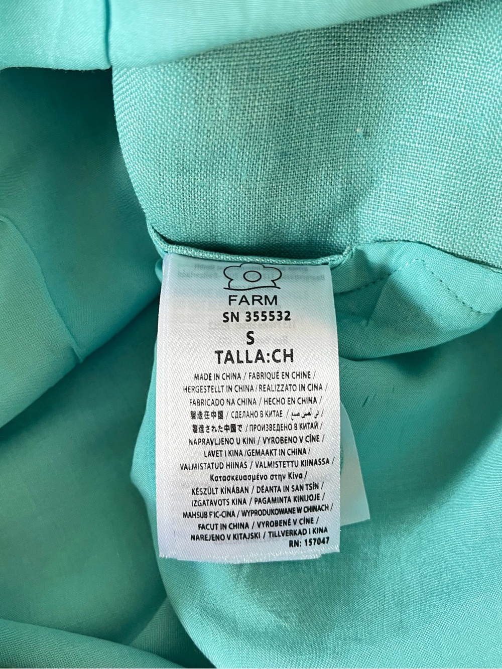 NWT Farm Rio Garden of Life Linen Mini Dress Size Small - Picture 10 of 10